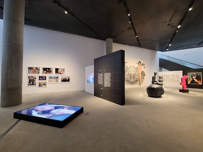 An installation view of the exhibition “Human, 7 Questions,” at Leeum Museum of Art in Seoul (Park Yuna/The Korea Herald)