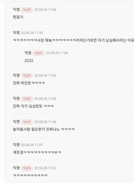 한 누리꾼이 글을 작성하고 다른 사람인 척 댓글을 작성해 여론을 몰다가, 작성자 표시 기능이 추가돼 조작이 드러난 모습. /사진=온라인 커뮤니티