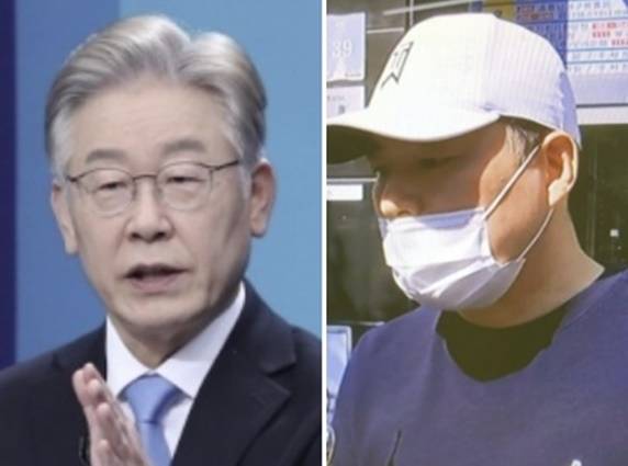 더불어민주당 대선 경선 후보인 이재명 후보가 5일 경기 부천시 OBS경인TV에서 열린 더불어민주당 제20대 대통령선거 후보자 방송토론회에 앞서 토론 준비를 하고 있다. 오른쪽은 유동규 전 성남도시개발공사 기획본부장. 2021.10.5 서울신문·채널A 캡처