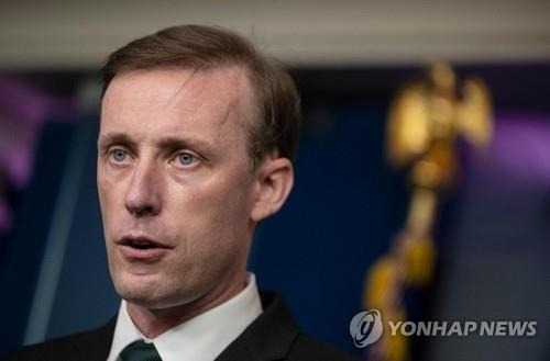 (워싱턴 AFP=연합뉴스) 브리핑 하고 있는 제이크 설리번 미국 백악관 국가안보보좌관. 2021.10.6 [AFP 연합뉴스 자료사진. 재판매 및 DB 금지]