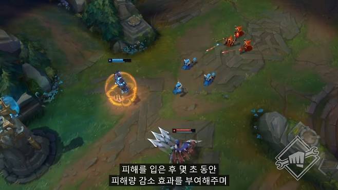 마법사 신화 아이템 효과 발현 모습.&nbsp; &nbsp;라이엇 게임즈 유튜브 캡쳐