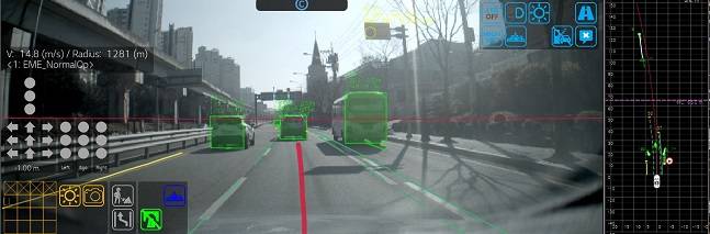 LG전자가 개발한 ADAS 전방카메라로 앞차를 인식한 모습. /사진=LG전자 제공