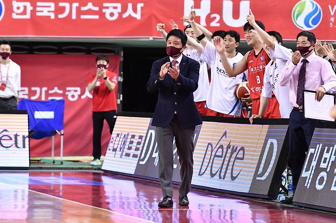 한국가스공사 유도훈 감독. 사진제공=KBL