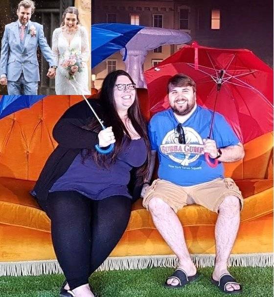 비키 채퍼와 데이비드 커플이 다이어트를 하기 전 모습. [트위터 캡처]