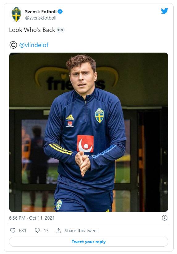 빅토르 린델로프 / 스웨덴 축구협회