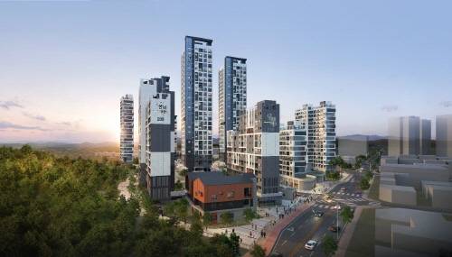 아산 배방 월천지구 꿈비채 투시도, 출처_충남개발공사