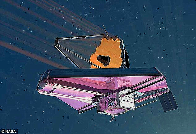 우주에 안착하게 될 제임스웹의 이미지 모습. 허블 망원경보다 100배 강력하다.(출처=NASA)