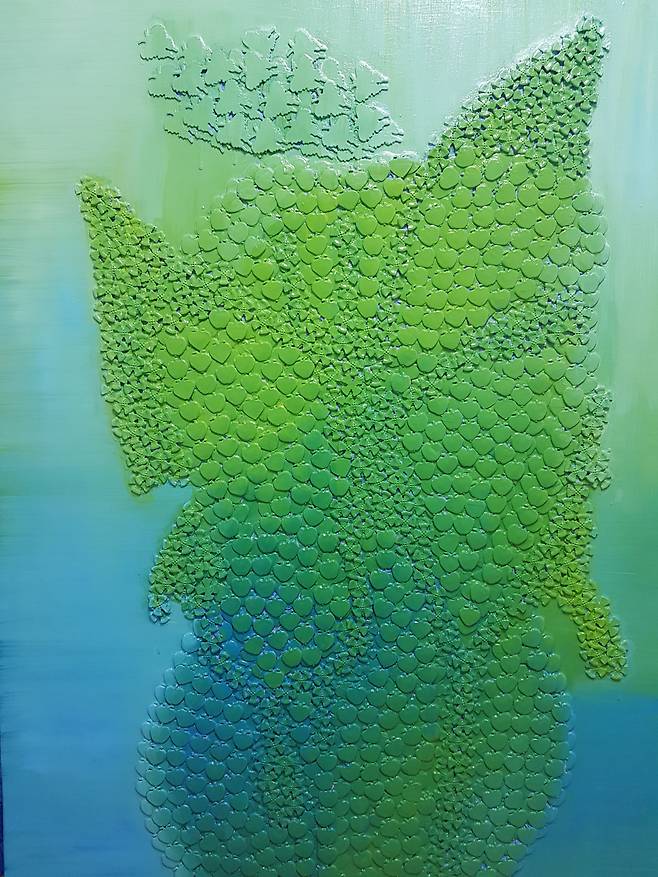 유영선, 나비효과(여인과 나비), oil on canvas, 2021