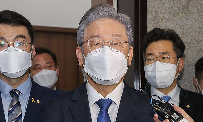 더불어민주당 이재명 대선 후보. 연합뉴스