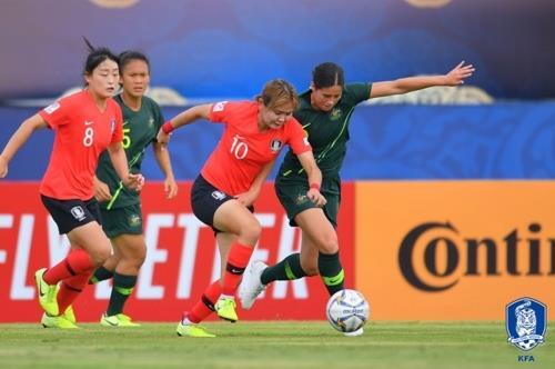 2019년 AFC U-19 여자 챔피언십 한국-호주의 3-4위 결정전 경기 모습. [AFC 제공. 재판매 및 DB 금지]