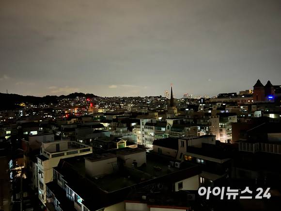 아이폰13 프로로 야경을 촬영한 모습. [사진=서민지 기자]