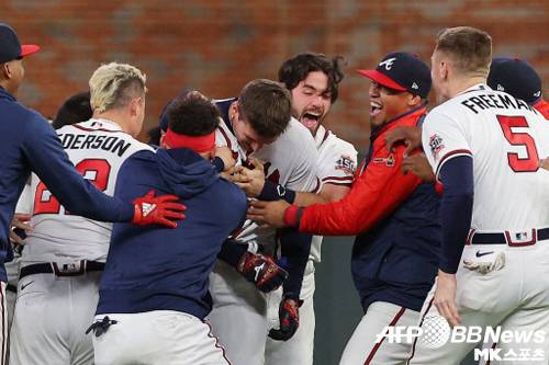 애틀란타가 라일리의 끝내기 안타에 힘입어 다저스를 꺾었다. 사진(美 애틀란타)=ⓒAFPBBNews = News1
