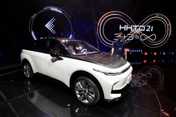 폭스콘이 공개한 전기차 SUV 모델 [사진=EPA 연합뉴스]