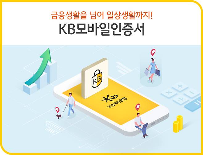국민은행은 과학기술통신부와 한국인터넷진흥원(KISA)에서 전자서명법에 따른 전자서명인증사업자로 인정받았다./사진=국민은행