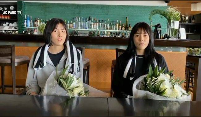 그리스로 이적한 이재영(좌)과 이다영 / AC PAOK TV 캡처