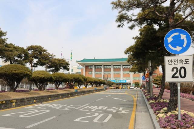 ▲김해시청 전경. ⓒ프레시안(조민규)