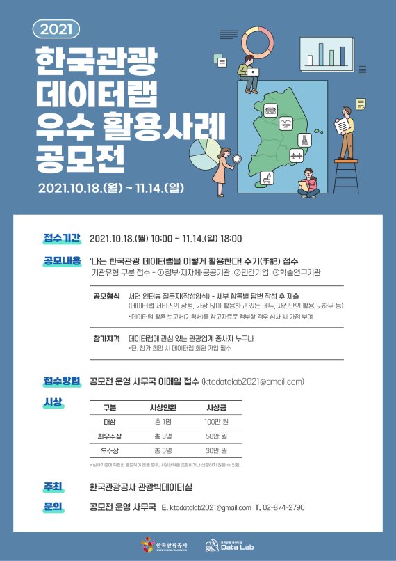 '한국관광 데이터랩 우수 활용사례 공모전' 포스터