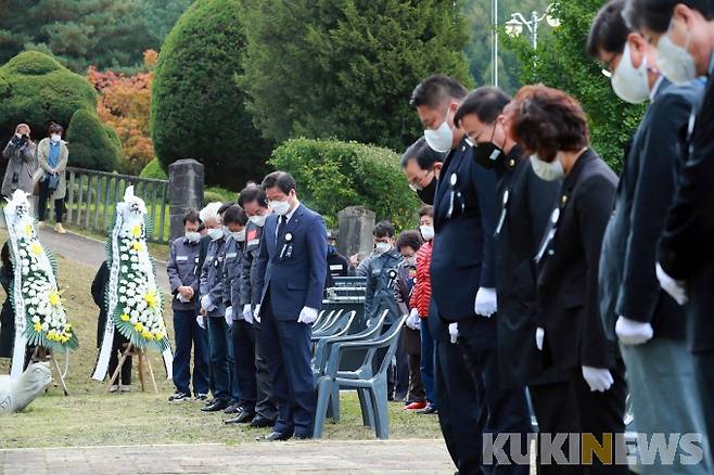 강원 태백시 진폐재해순직자 제19차 위령제(사진=태백시청 제공)