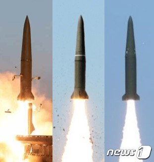 왼쪽부터 '북한판 이스칸데르' KN-23 단거리탄도미사일과 '러시아제 '이스칸데르, 우리 군의 '현무Ⅱ-B' 미사일 (미 CSIS 미사일 방어 프로젝트) © 뉴스1