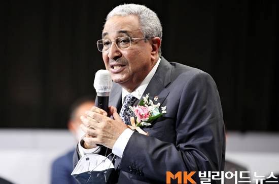 지난 7월 강원도 원주에서 열린 `호텔인터불고원주 월드3쿠션그랑프리`에 참석한 UMB 파룩 엘 바르키 회장.(사진=본사DB)