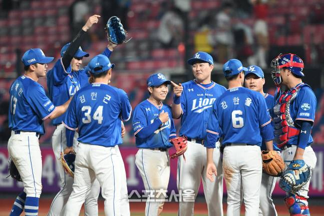 삼성 선수들.  스포츠서울DB