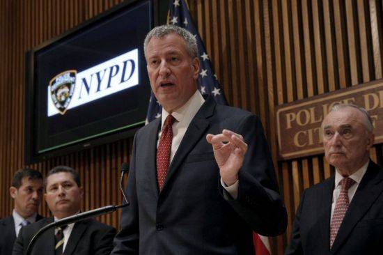 빌 더블라지오 뉴욕시장 [이미지출처=로이터연합뉴스]