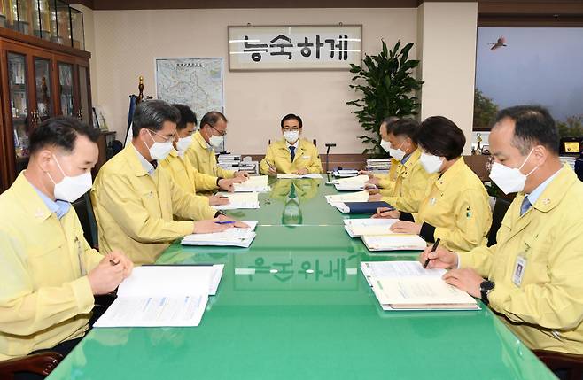 창녕군 일상회복추진단 회의 현장 ⓒ창녕군
