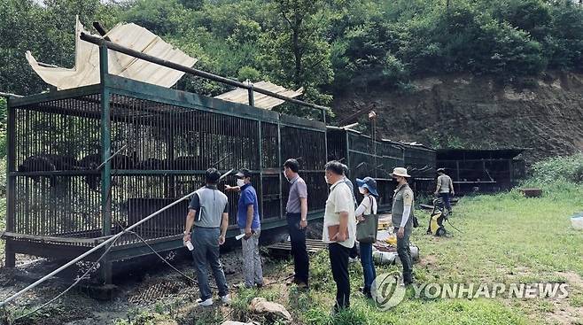 반달가슴곰 탈출한 경기 용인 사육농장 현장점검  [용인시 제공. 재판매 및 DB 금지] hedgehog@yna.co.kr