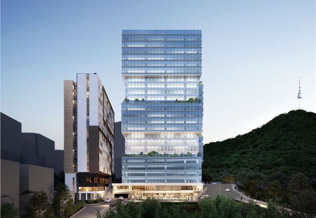 양동11·12구역에 신축될 예정인 업무시설 조감도 / 서울시