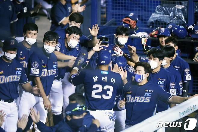 NC 다이노스가 KIA 타이거즈와의 더블헤더에서 1승 1패를 기록했다. /뉴스1 © News1 조태형 기자