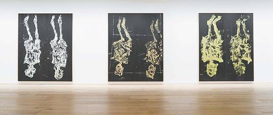 타데우스 로팍 서울점에 설치된 바젤리츠 신작 회화들. [사진 타데우스 로팍]