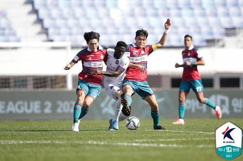 대전과 안양의 경기 모습 [한국프로축구연맹 제공. 재판매 및 DB 금지]