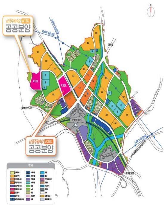 사전청약 2차 지구 단지배치도(남양주 왕숙2) / LH 제공.