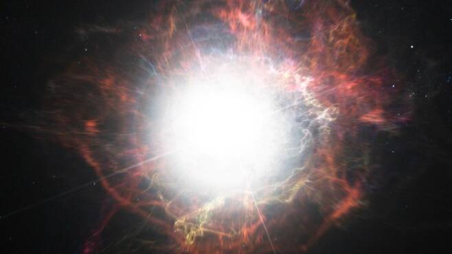 초신성 폭발의 가상 이미지