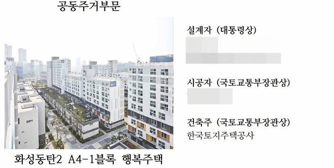 화성동탄2 A4-1블록 행복주택은 2021 한국건축문화대상 공동주거부문에서 대상을 받았다.&nbsp; &nbsp;한국건축문화대상 발표자료