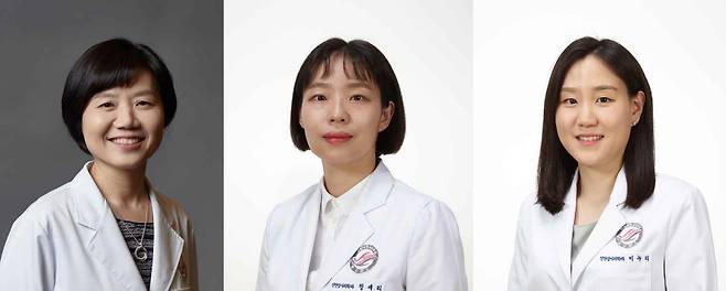 왼쪽부터 김현수 교수, 정세리 교수, 이누리 교수