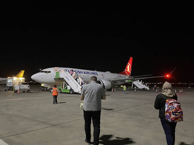 터키항공 국내선 항공기.