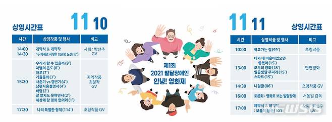 [광주=뉴시스] 광주지적발달장애인복지협회 광산구지부는 11월10일·11일 이틀동안 광산문화예술회관에서 '제1회 2021 발달장애인 영화제'를 선보인다고 31일 밝혔다. (사진=광주지적발달장애인복지협회 광산지부 제공). photo@newsis.com *재판매 및 DB 금지