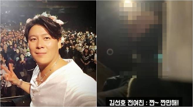 ▲ 이재훈(왼쪽)과 동영상 속 김선호 전 여자 친구. 출처| 이재훈 인스타그램, 유튜브 '연예 뒤통령 이진호'