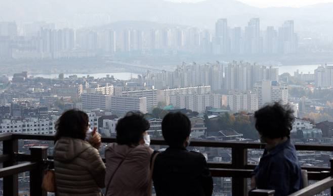 서울 남산에서 바라 본 서울 시내 아파트 모습. (사진=연합뉴스)