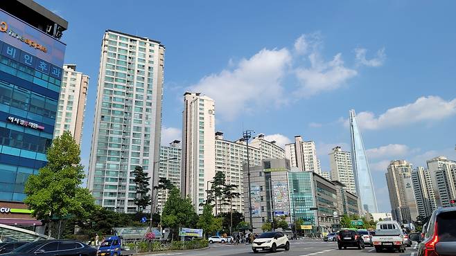 서울 송파구 잠실동 일대의 아파트 모습. [헤럴드경제 DB]