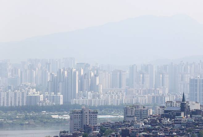 남산에서 바라본 서울시내 아파트 밀집지역. [연합]