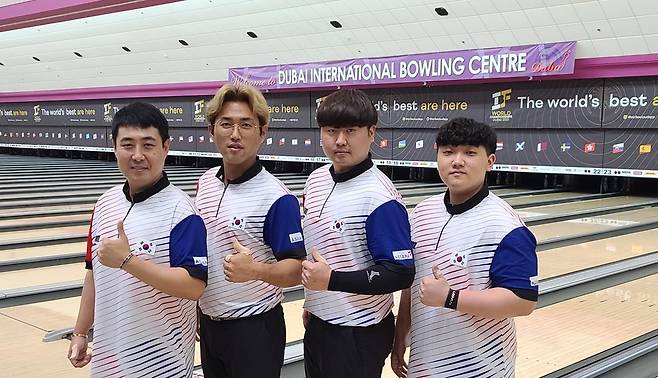 남자 볼링 국가대표 강희원, 가수형, 고재혁, 지근(왼쪽부터) [대한볼링협회 제공. 재판매 및 DB 금지]