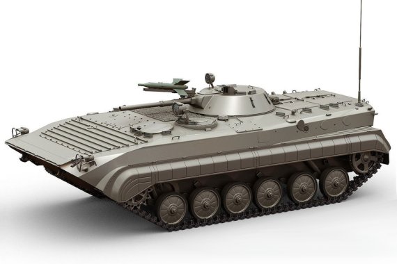 구 소련이 개발한 세계 최초의 보병전투차 BMP-1. 후계차량은 BMP-2, 현재 러시아군은 BMP-3를 함께 사용하고 있다. 아직 러시아군의 보병전투차 대다수는 BMP-2인 현실. 1967년 소련군의 혁명기념 퍼레이드에서 처음 등장. 나토에서는 M-1967이라는 제식코드를 부여했다. 1967년부터 1979년까지 연간 2000대 이상이 양산돼 총 2만6000대가량을 생산, 전차사단 및 차량화소총사단의 기갑 표준 장비로 배치됐다. 동구권과 중동, 아프리카 등의 친공산권 국가에 대량으로 보급됐다. ⦁전투중량 13.2t ⦁승무원 3명+기계화 보병 8명 ⦁전장 6.735m ⦁전폭 2.94m ⦁전고 2.0658m ⦁주무장 73mm 2A28 Grom 활강식 저압포 ⦁부무장 7.62mm PKT 기관총 ⦁속도 포장도로 65km/h, 비포장도로 54km/h, 수상 7km/h ⦁작전반경 포장도로 600km, 비포장도로 500km. 사진=러시아군 홈페이지