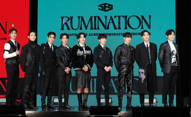 SF9은 22일 서울 광진구 예스24 라이브홀에서 오후 미니 10집 '루미네이션(RUMINATION)' 발매 기념 미디어 쇼케이스를 개최했다. 연합뉴스