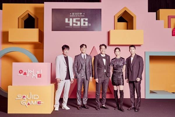 [서울=뉴시스]15일 오전 11시 넷플릭스 드라마 '오징어 게임'의 온라인 제작발표회가 열렸다.(사진=넷플릭스 제공)2021.09.15 photo@newsis.com *재판매 및 DB 금지