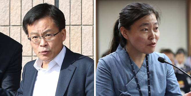 3월2일 임은정 검사(오른쪽)는 “윤석열 총장과 조남관 대검 차장검사(왼쪽)의 지시로 한명숙 전 총리 모해위증 교사 사건에서 직무 배제되었다”라고 폭로한 바 있다. ⓒ연합뉴스