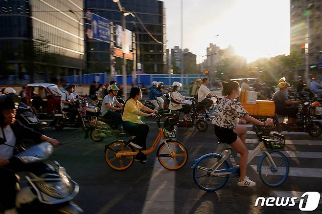 중국 상하이 한 거리의 2021년 5월 31일 모습. © 로이터=뉴스1 © News1 최서윤 기자