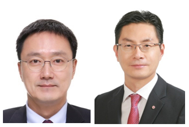 전무로 승진한 임장혁 기업기반사업그룹장(왼쪽)과 박성율 기업영업2그룹장(오른쪽). /사진=LG유플러스