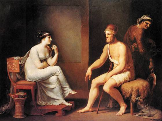 요한 하인리히 빌헬름 티쉬바인의 ‘오디세우스와 아내 페넬로페의 상봉’.